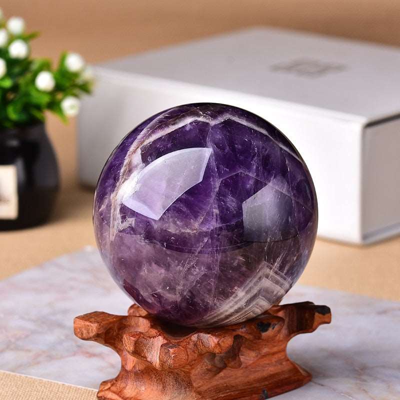 Natural Dream Amethyst Ball Polished Globe Home Decor