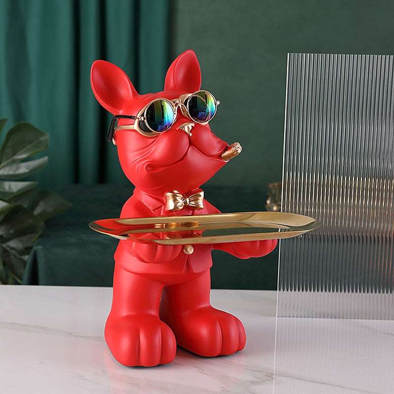 Cool French Bulldog Butler with Storage Bowl