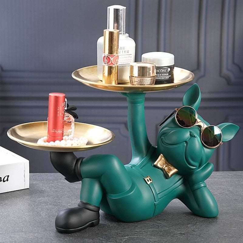 Cool French Bulldog Butler Décor with Tray