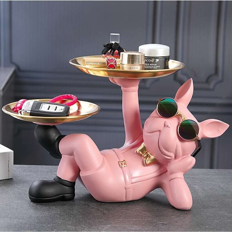 Cool French Bulldog Butler Décor with Tray