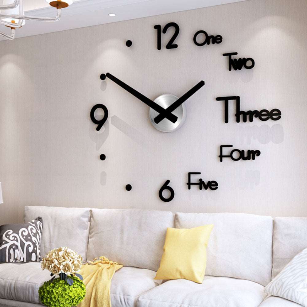 3D Modern Design Large Wall Clock