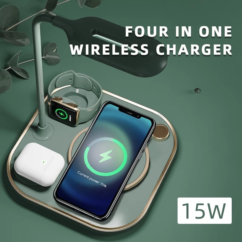 3 In 1 Wireless Charger Lamp