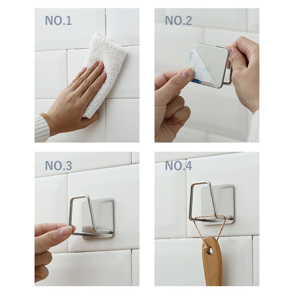 Self-Adhesive Kitchen Stainless Steel Sponges Holder