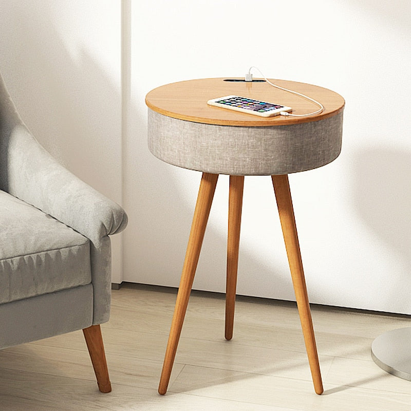 Home Theater HIFI Bluetooth Speaker Wireless Charging Subwoofer Small Round Table