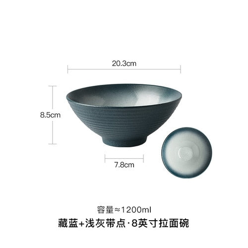 Japanese Ramen Bowl Ceramic Bowl Household Salad Bowl Creative Specialty Restaurant Tableware