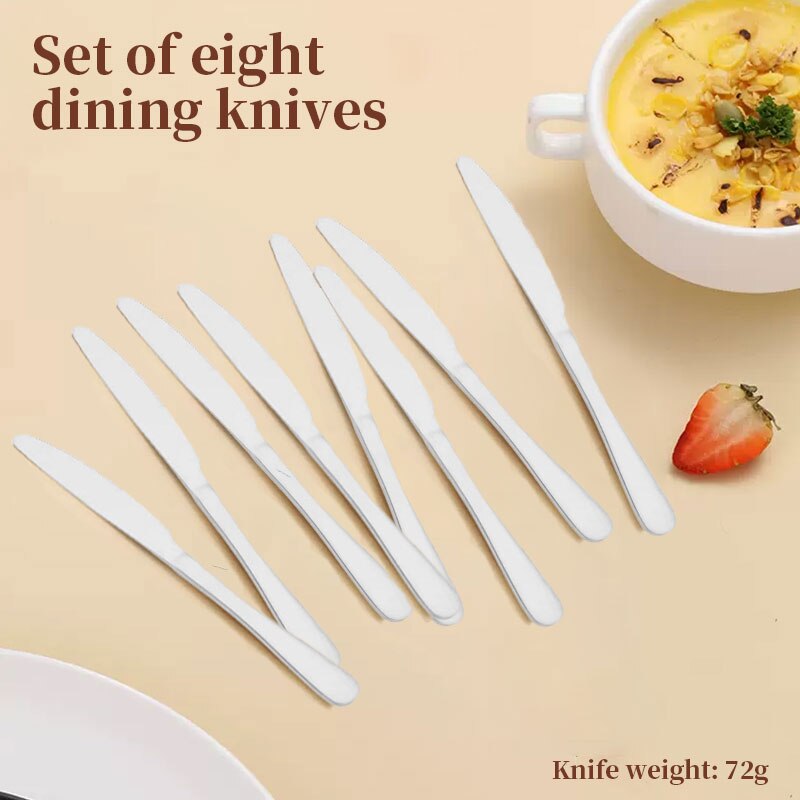 8pcs Stainless Steel Western Tableware Knife