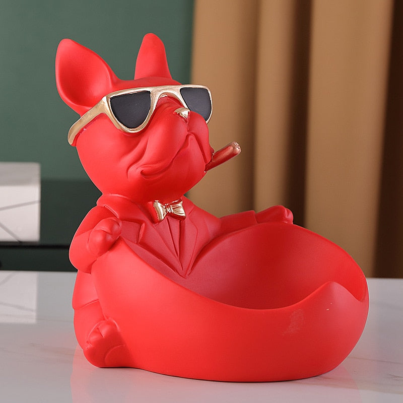 Cool French Bulldog Butler with Storage Bowl