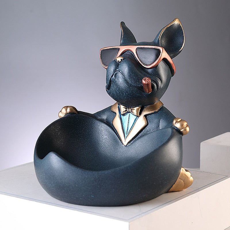 Cool French Bulldog Butler with Storage Bowl