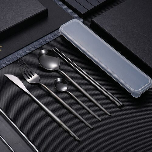 Stainless Steel Modern Suit Design Advanced Spork Knife Set