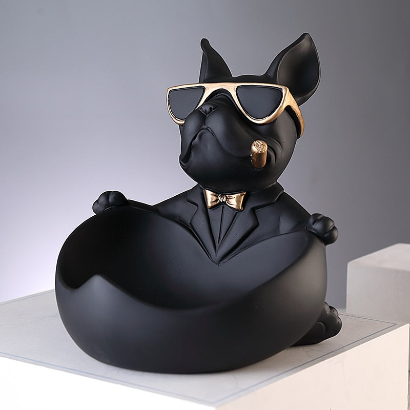 Cool French Bulldog Butler with Storage Bowl