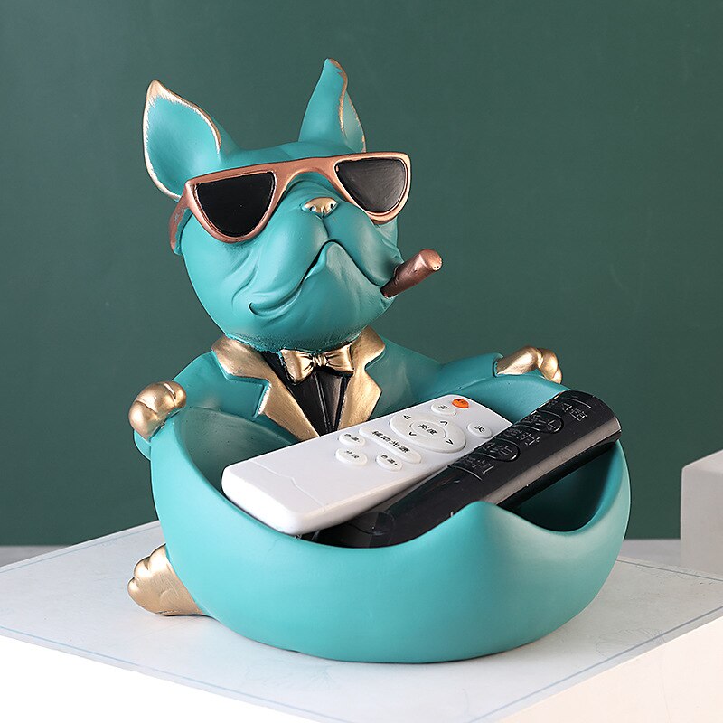 Cool French Bulldog Butler with Storage Bowl