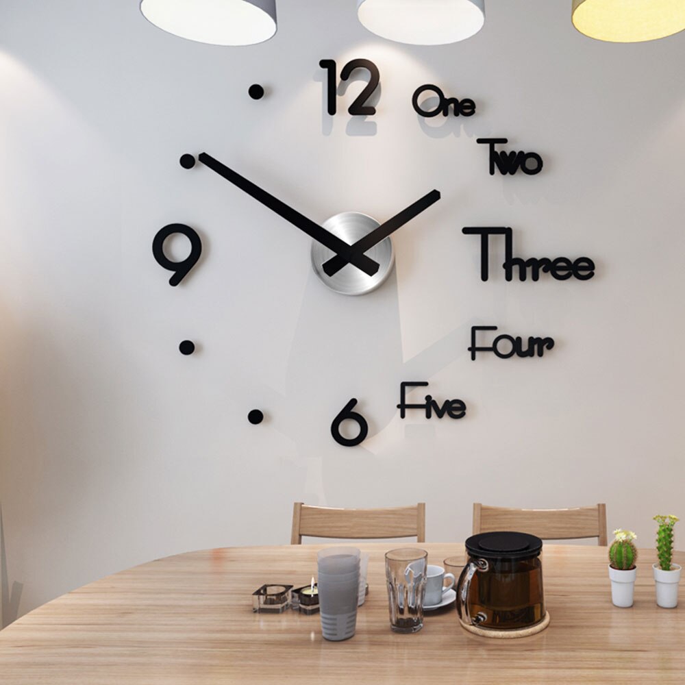 3D Modern Design Large Wall Clock