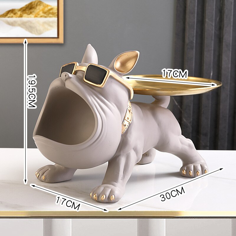 Cool French Bulldog Butler Décor with Tray