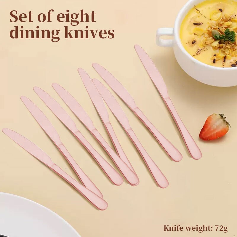 8pcs Stainless Steel Western Tableware Knife