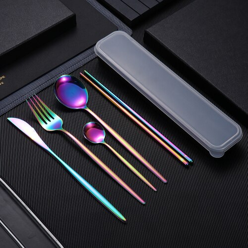 Stainless Steel Modern Suit Design Advanced Spork Knife Set