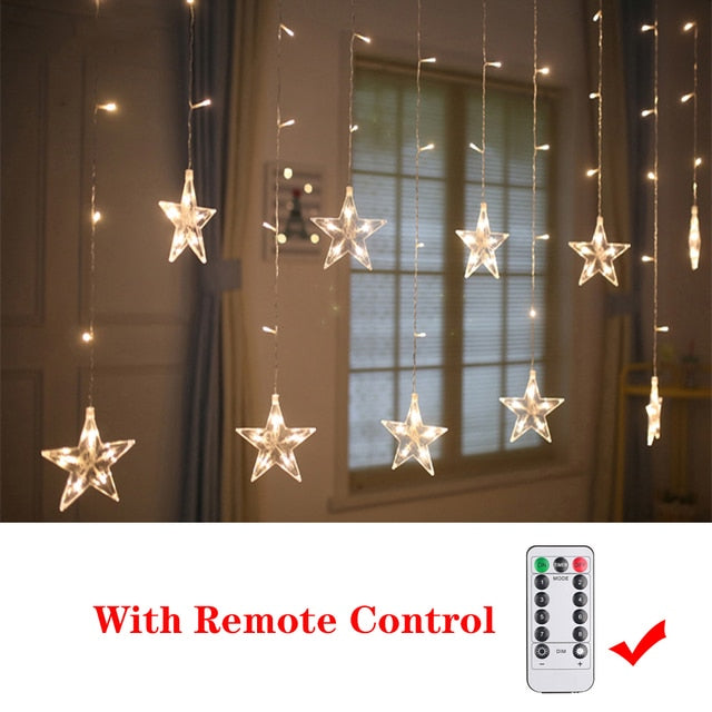 Christmas Decor String Garland Curtain Light