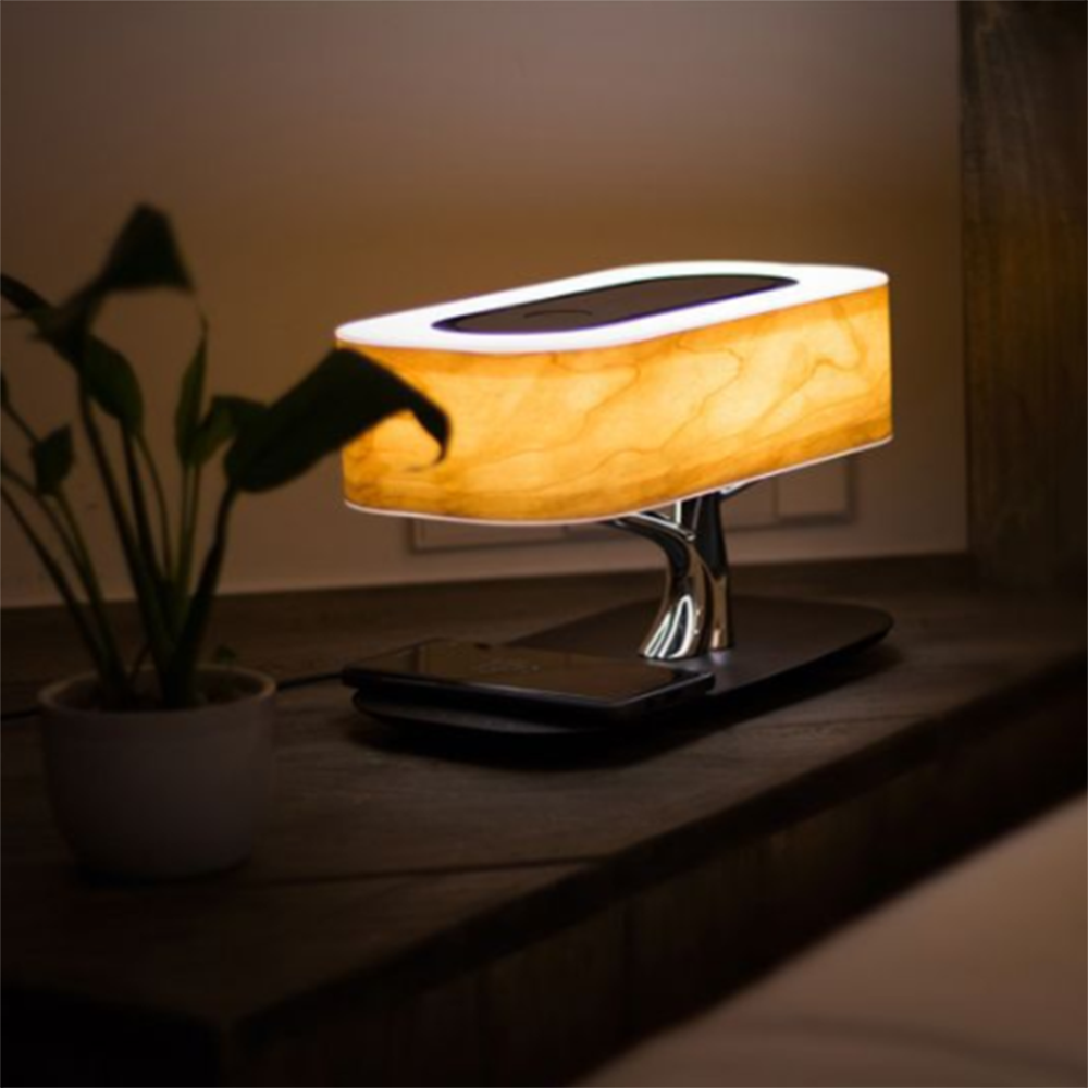 Smart Led Bedside Table Lamp with Wireless Charging