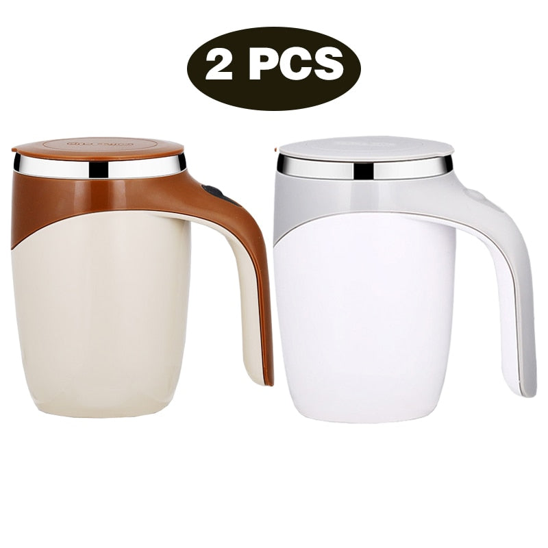 Lazy Coffee Stirring Cup Auto Cup Magnetic Rotating Electric Milk Cup Mark Cup 304 Stainless Steel Self Stirring Mixing Cup