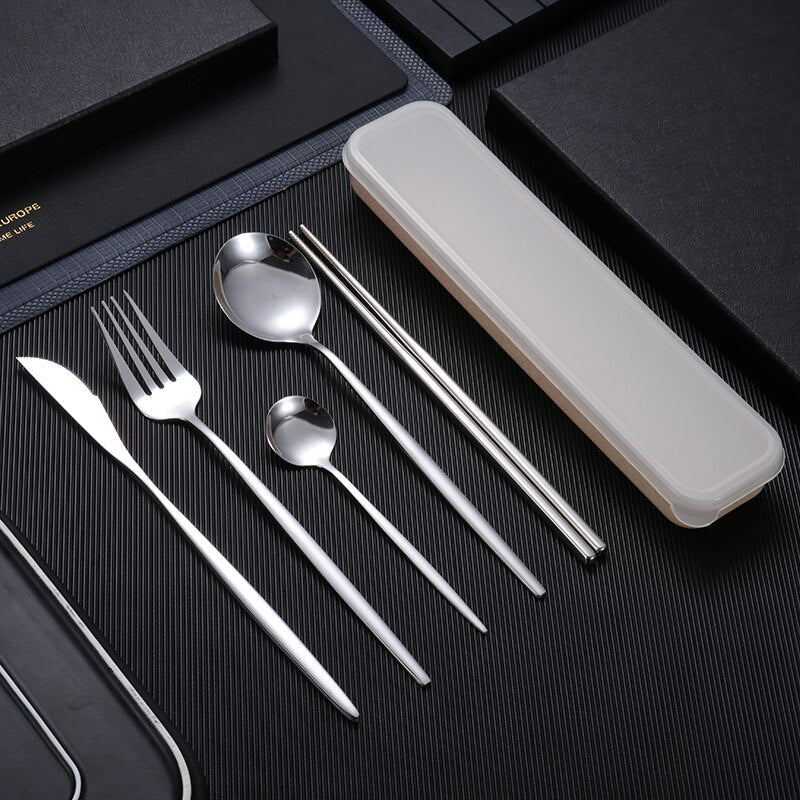 Stainless Steel Modern Suit Design Advanced Spork Knife Set