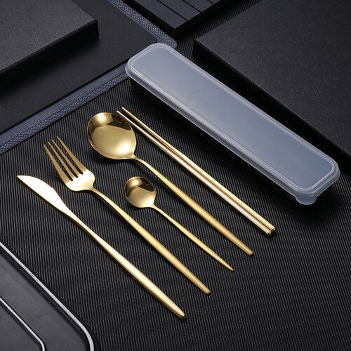 Stainless Steel Modern Suit Design Advanced Spork Knife Set