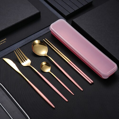 Stainless Steel Modern Suit Design Advanced Spork Knife Set